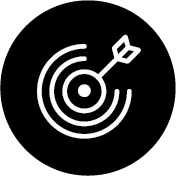 Icon of an arrow hitting the bullseye on a target.