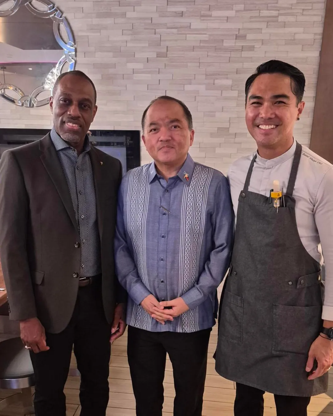 YMCA Ottawa CEO Trevor McAlmont, Philippine Ambassador Jose V. Chan-Gonzaga, and Chef David Vinoya