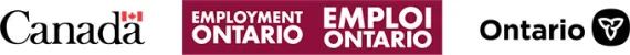 Government of Canada logo, Employment Ontario logo, Government of Ontario logo